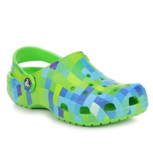 CROCS Green and Blue Sandals with Adjustable Heel Strap NWT
